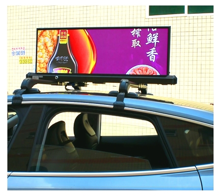 A parte superior do táxi do carro de Longvision GPS conduziu os sinais de propaganda P2.5 da exposição P3 P4 P5