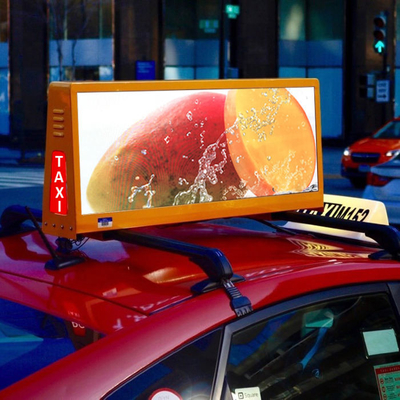 Tela de exposição conduzida móbil tomada partido dobro do quadro de avisos P2.5 da propaganda ultra fina do táxi