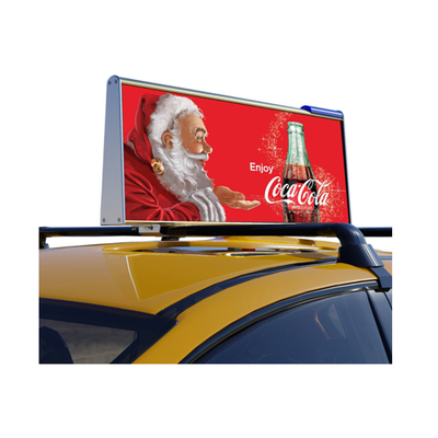 exposição conduzida 3.3mm do táxi que anuncia o sinal video original exterior